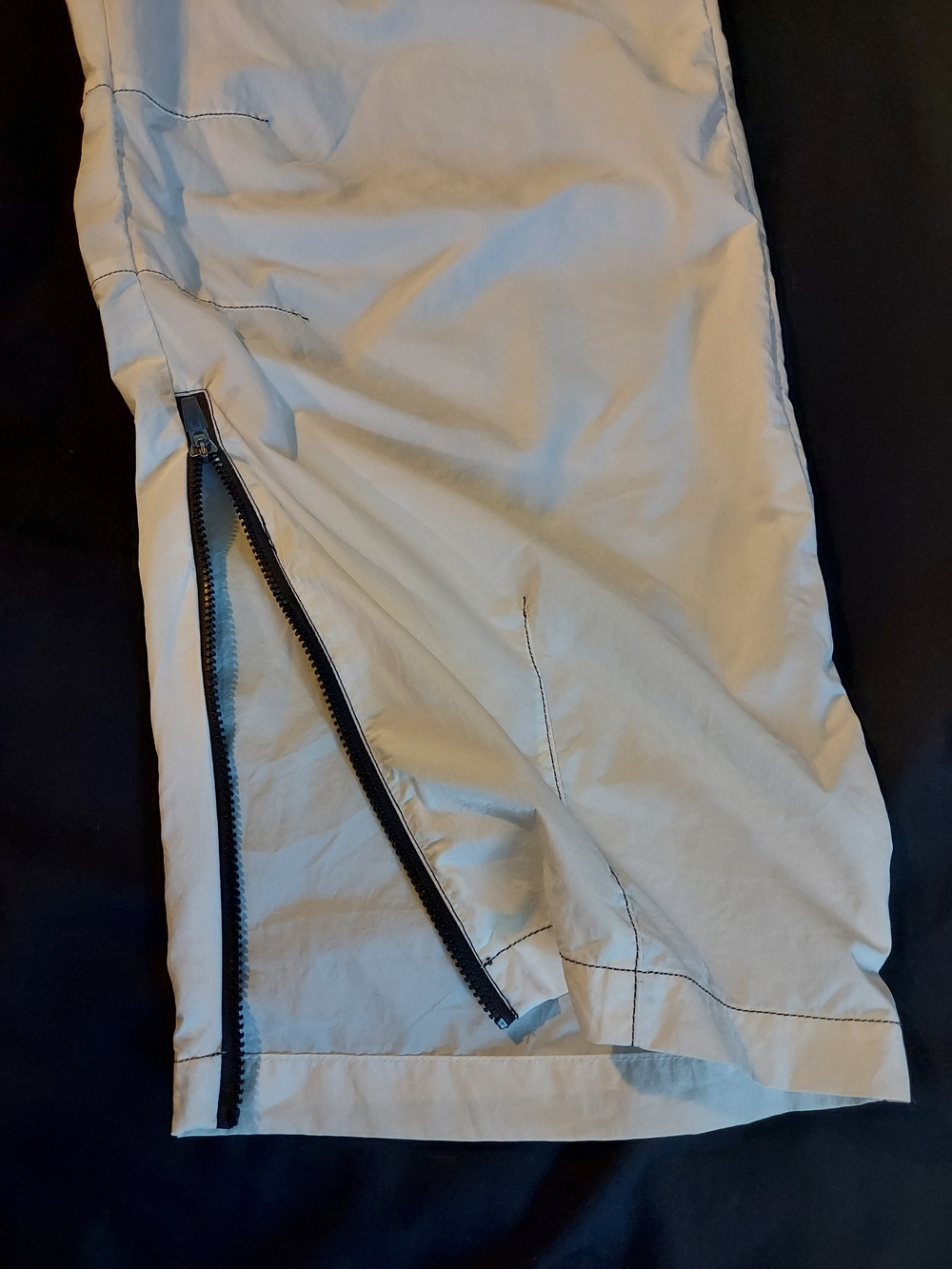 FP Movement Free People Fly By Night Pants White Drawstring Ankle Zip M - Picture 8 of 10